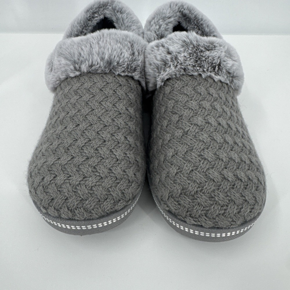 Skechers Cozy Campfire Fresh Toast Slippers Womens Gray Clog Faux Fur Size 8.5 - Picture 3 of 9